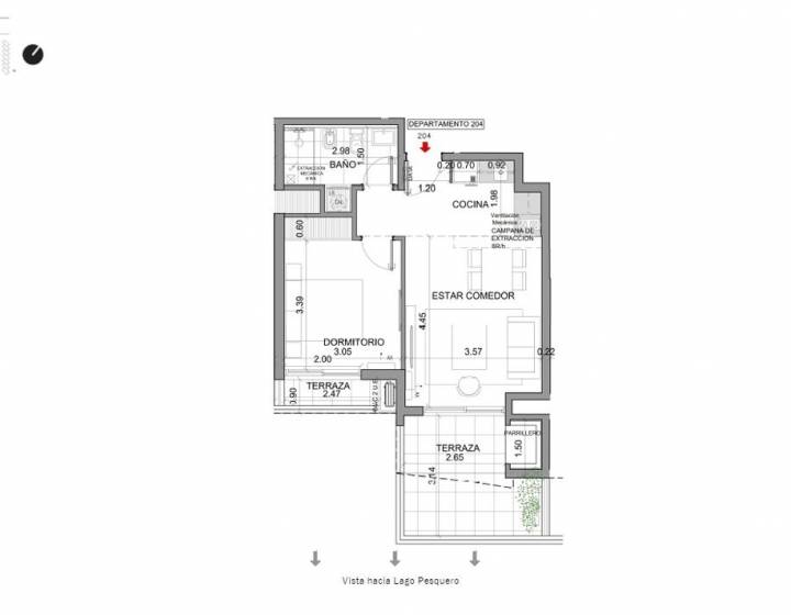 Apartamento de un dormitorio con vista al lago, entrega 2027 - More Botavara