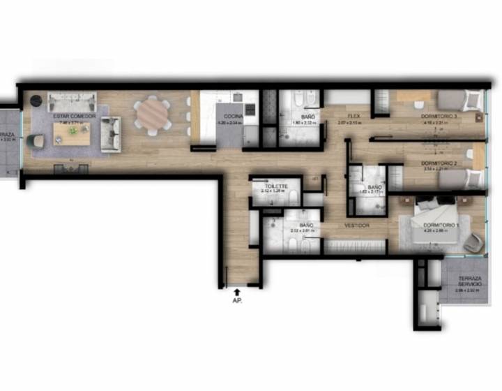 Venta | Apartamento 3 dormitorios con dise&ntilde;o de lujo &ndash; Bil&uacute; Biarritz