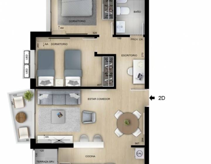 Venta Apartamento 2 dormitorios a estrenar , Centro