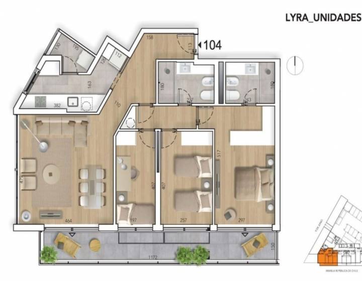 Apartamento 3 dormitorios y garaje Rambla de Malv&iacute;n