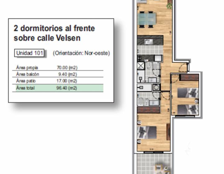 Apartamento 2 dormitorios