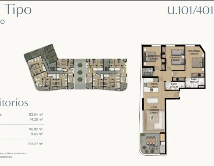 Apartamento tres dormitorios sobre Rambla Costanera