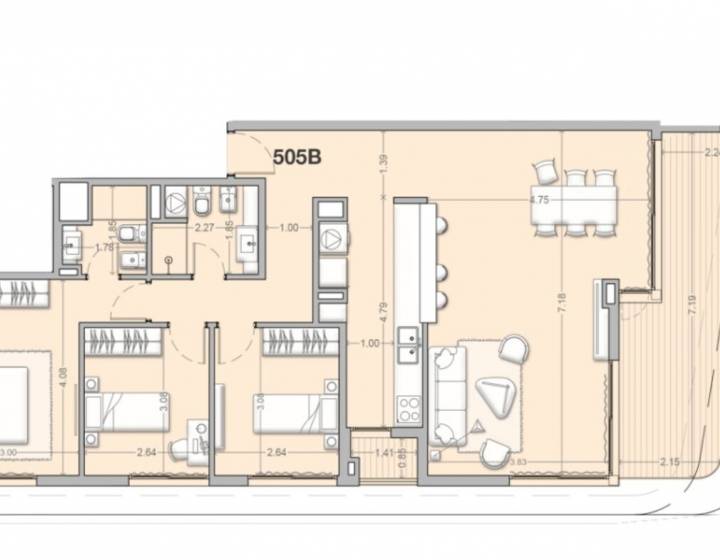 Apartamento 3 dormitorios a estrenar con vista al mar