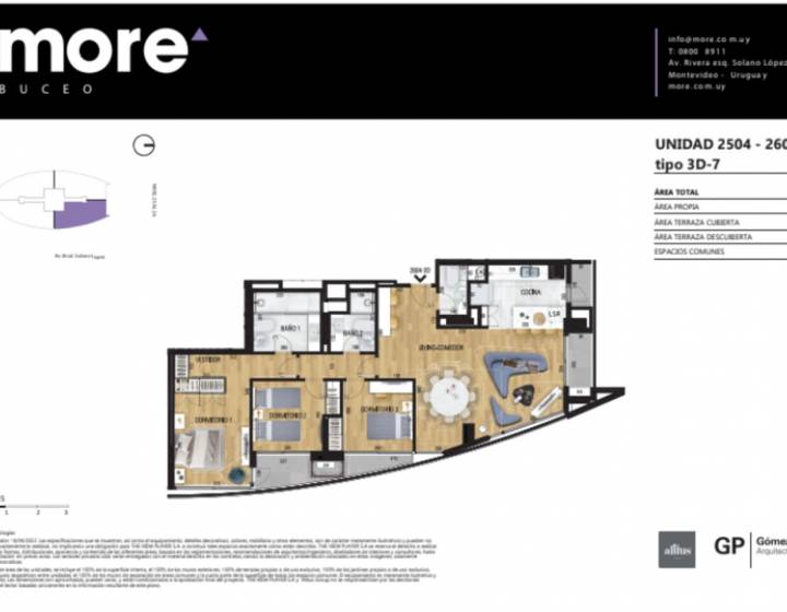 Apartamento 3 dormitorios