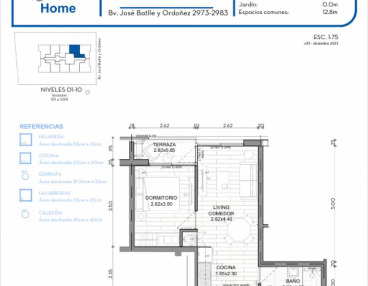 Apartamento 1 dormitorio en venta en La Blanqueada