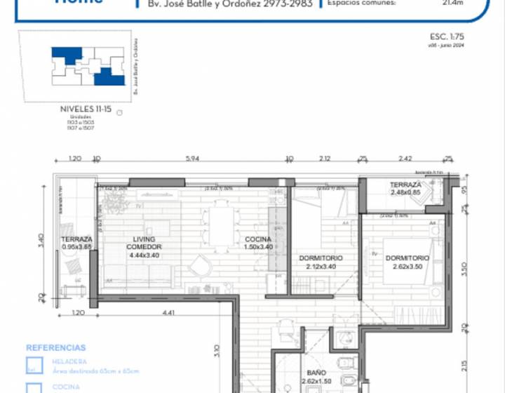Apartamento 2 dormitorios en venta en La Blanqueada