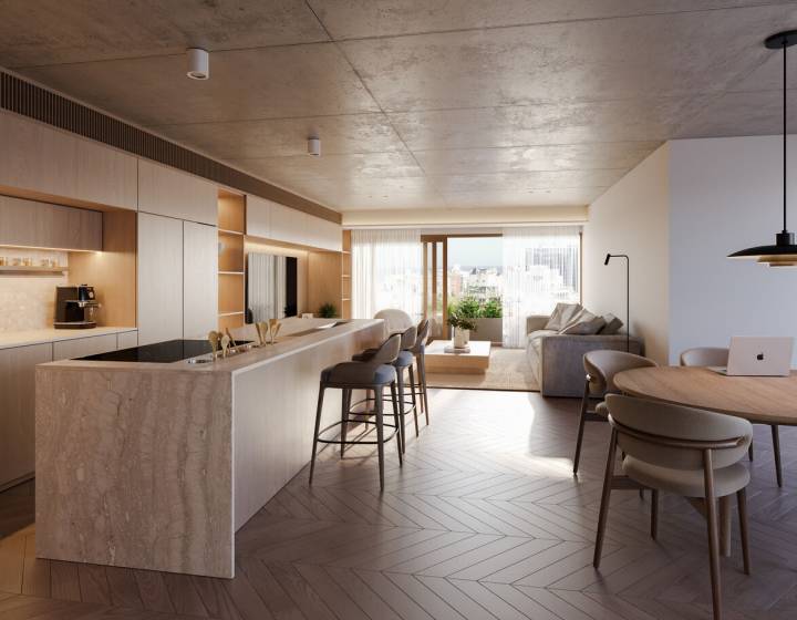 Apartamentos de 3 y 4 dormitorios frente a Parque Villa Biarritz | Arquitectura internacional