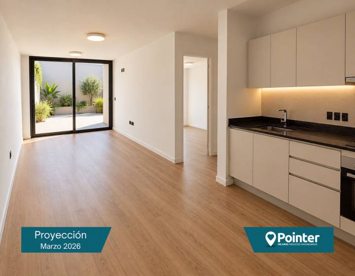 Apartamento de 1 dormitorio con patio y garaje en Punta Gorda