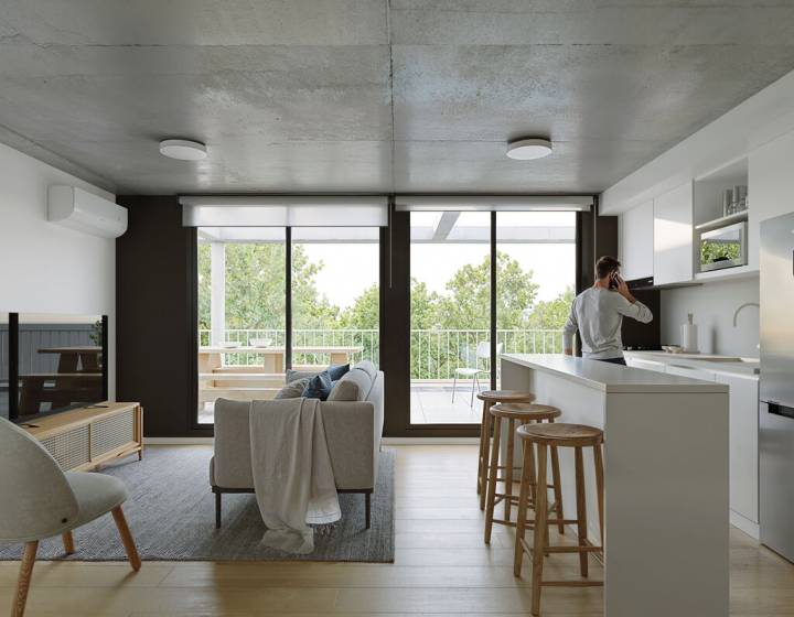 Apartamento 1 dormitorio con terraza en el Prado
