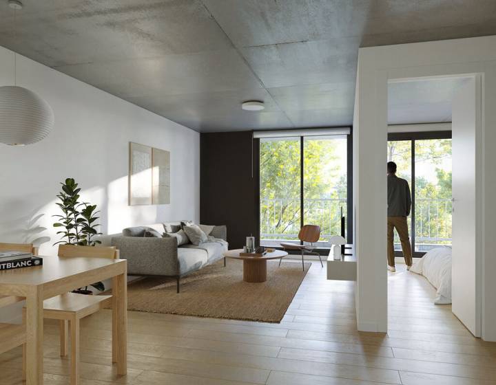 Apartamento 1 dormitorio con terraza en el Prado