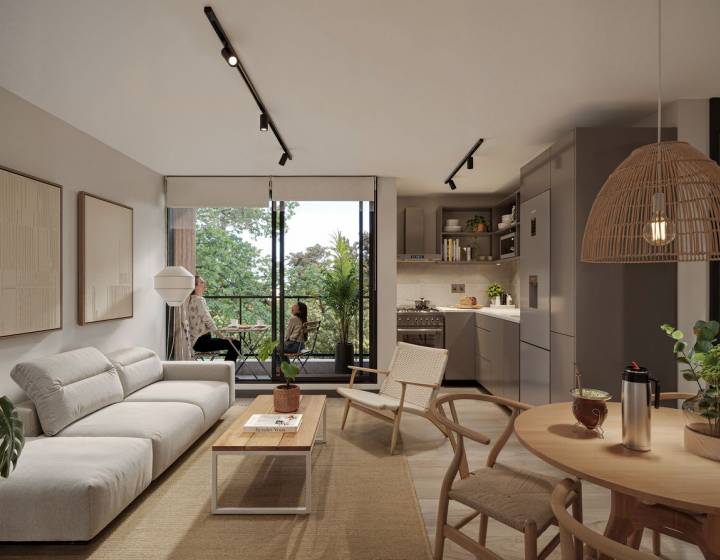 Apartamento en Venta 1 Dormitorio con Balcon, Tres Cruces