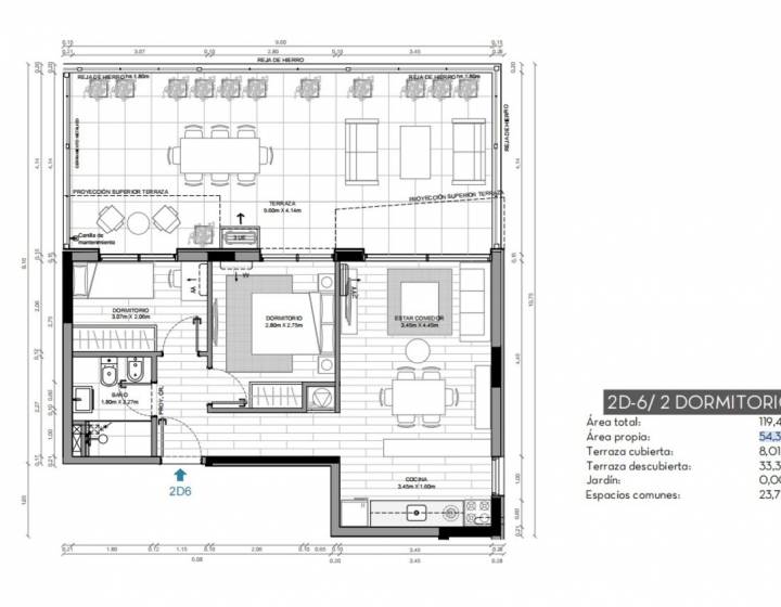 Apartamento de dos dormitorios con patio privado y renta activa &mdash; oportunidad inversi&oacute;n